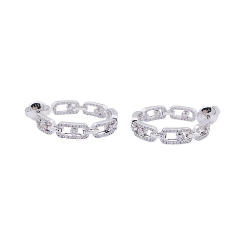 Boucles d'oreilles Boucles d'oreilles Messika, "Move Link", or blanc, diamants. 58 Facettes 33237