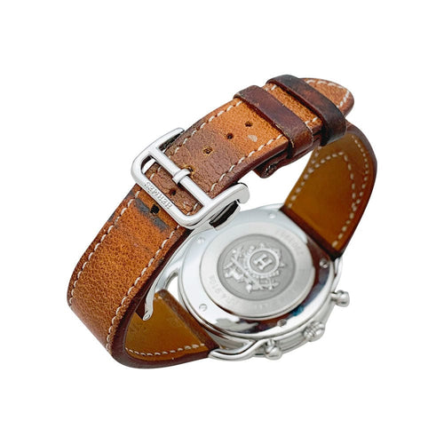 Montre Montre Hermès "Arceau" chronographe en acier, cuir. 58 Facettes 31211