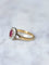 Bague de fiançailles rubis entourage diamants 58 Facettes