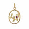 Pendentif Pendentif ancien grenat et feuilles d'or 58 Facettes CVP68
