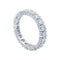 Bague 56 Alliance tour complet or blanc, diamants. 58 Facettes 32378