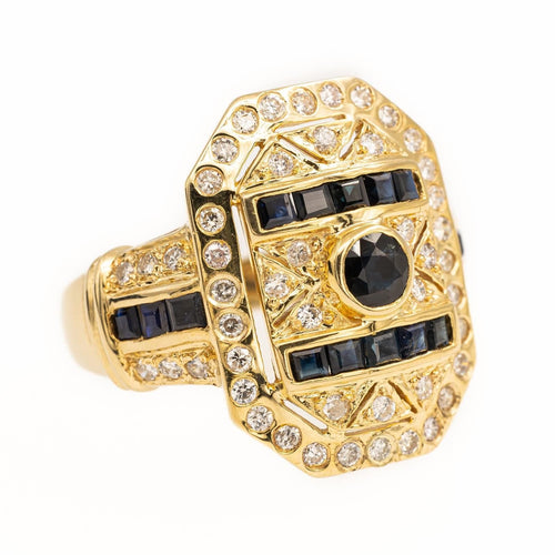 Bague 52 Bague Cocktail Or jaune Saphir 58 Facettes 2130439CN