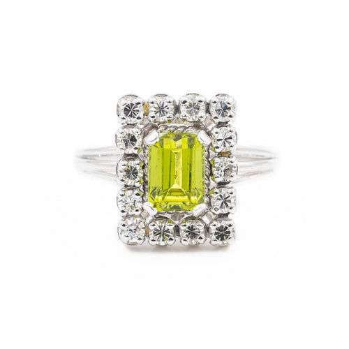 Bague 55 Bague Or blanc  Péridot 58 Facettes 1613467CN