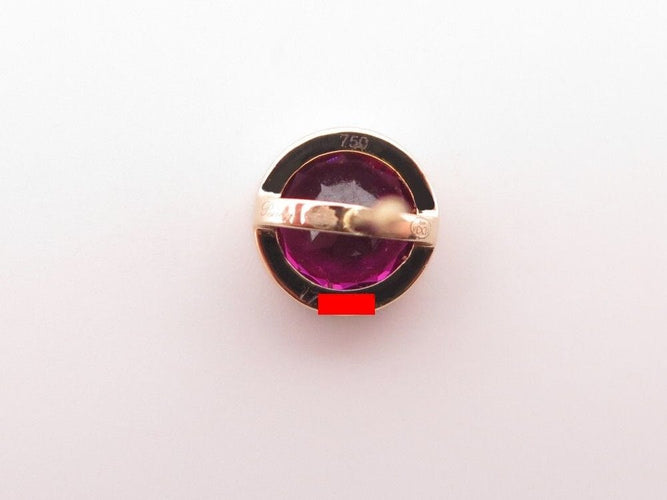 Boucles d'oreilles boucles d'oreilles POIRAY puces lolita rhodolite or 18k 58 Facettes 255878