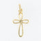 Pendentif Croix striée en or jaune 58 Facettes 13-273