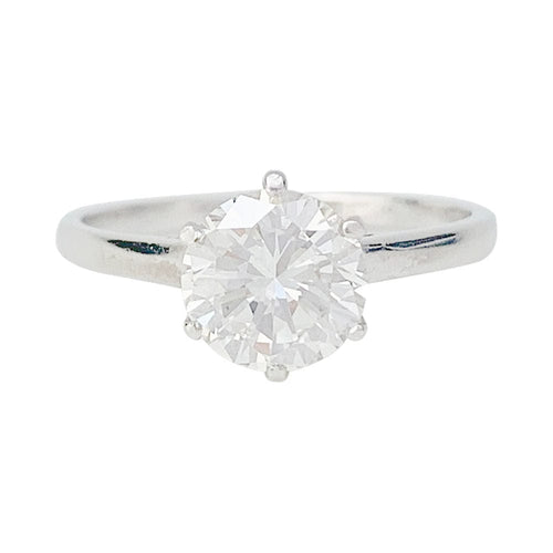 Bague 51.5 Solitaire platine et diamant, 1,2 carat. 58 Facettes 31449