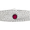 Broche Broche Art Déco en platine, rubis et diamants. 58 Facettes 31864