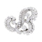 Clip Clip J.Lacloche, "Volutes", platine, or blanc, diamants. 58 Facettes 32373