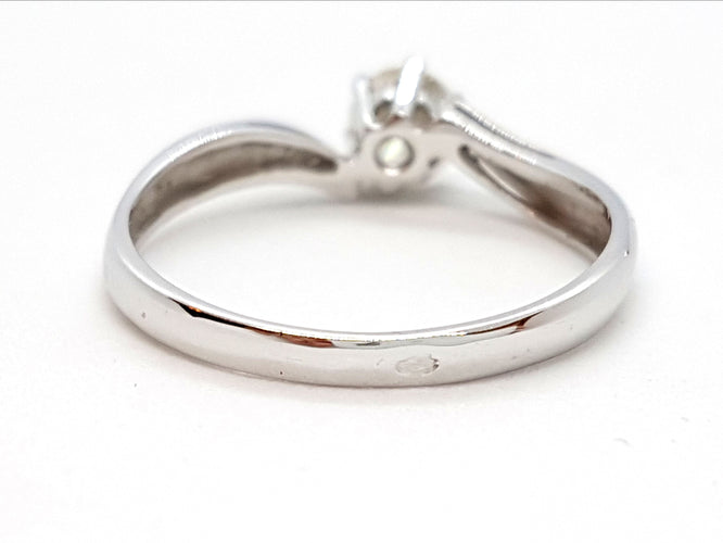 Bague 56 Bague Solitaire Or blanc Diamant 58 Facettes 06361CD