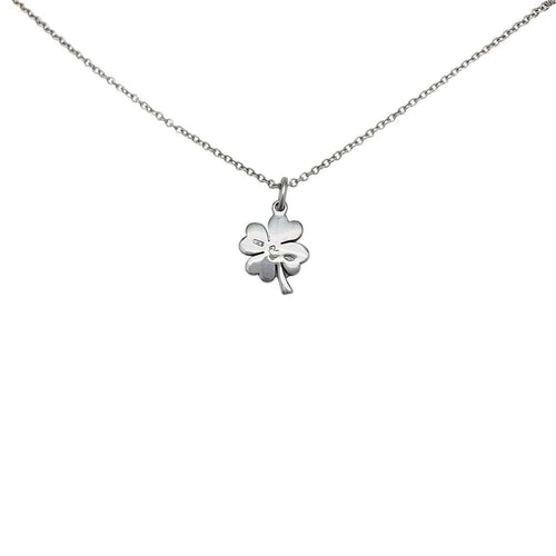 Collier Collier et pendentif Dodo "Trèfle" en or blanc et diamants. 58 Facettes 31734