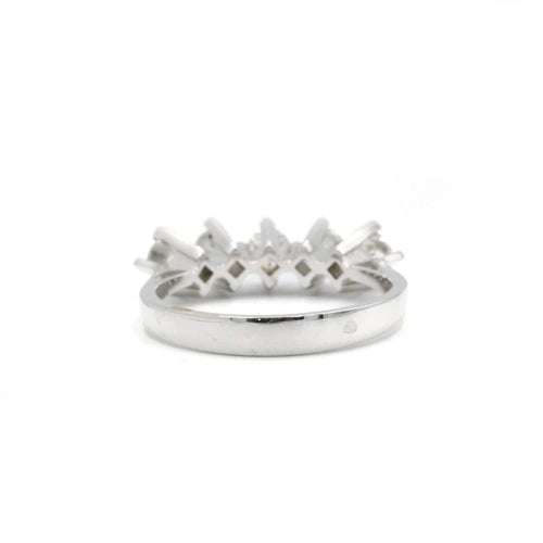 Bague 54 Demi Alliance 5 Diamants 58 Facettes 220227R