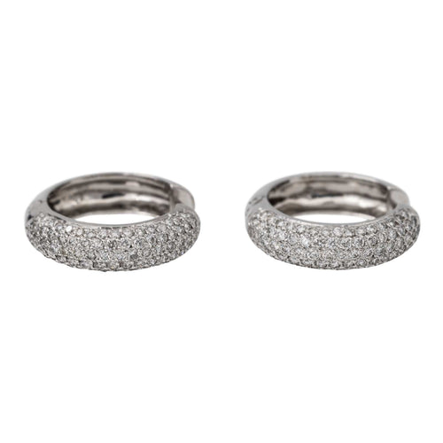 Boucles d'oreilles Boucles d'oreilles Créoles Or blanc Diamant 58 Facettes 2685950CN