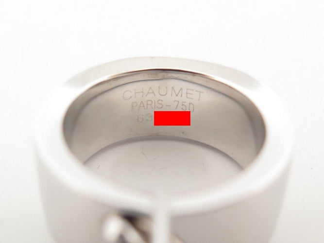 Bague 53 bague CHAUMET liens evidence gm t53 or blanc & diamants 58 Facettes 248600