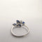 Bague Bague en or blanc diamants et saphirs 58 Facettes 5555