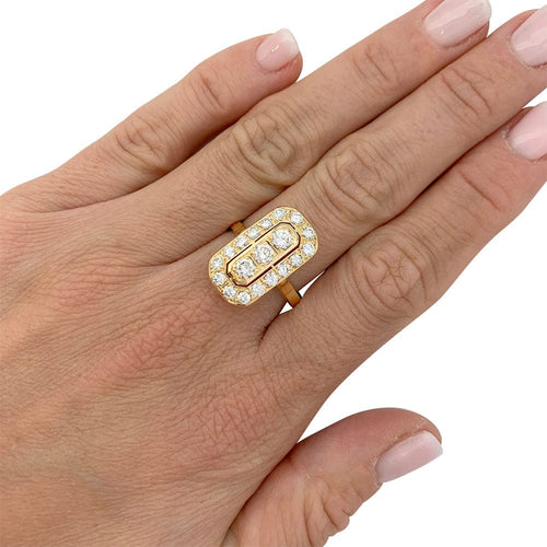 Bague 58 Bague en or jaune et diamants. 58 Facettes 31151