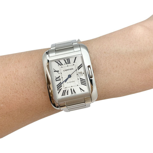 Montre Montre Cartier "Tank Anglaise" en acier. 58 Facettes 31783