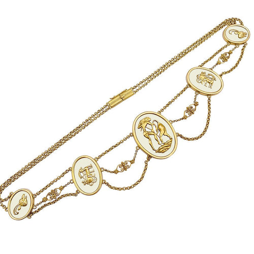Collier Collier vintage Lalaounis, "The Shield of Achilles", or jaune, cristal de roche. 58 Facettes 33368