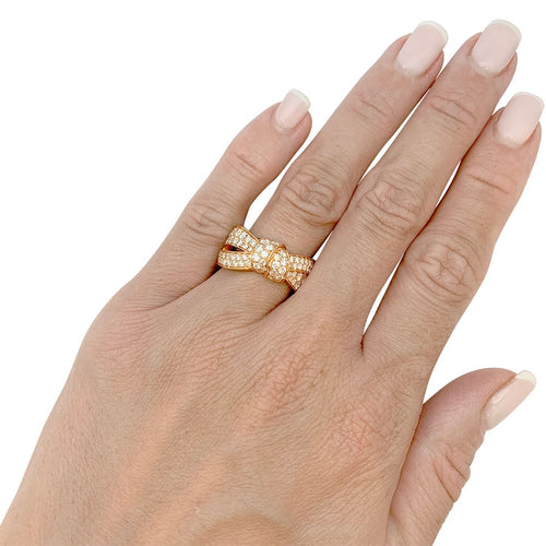 Bague 52 Bague Chaumet, "Liens Séduction", or rose et diamants. 58 Facettes 31661