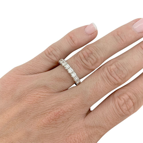 Bague 52 Alliance or blanc diamants. 58 Facettes 33218
