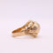 Bague Bague Tank or jaune et pierres blanches 58 Facettes
