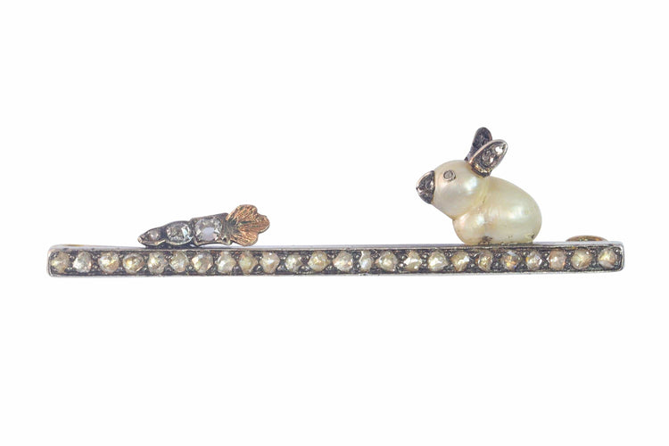 Broche Broche Diamants Lapin avec une carotte 58 Facettes 23139-0136