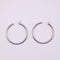 Boucles d'oreilles Créoles or blanc 18 carats 58 Facettes