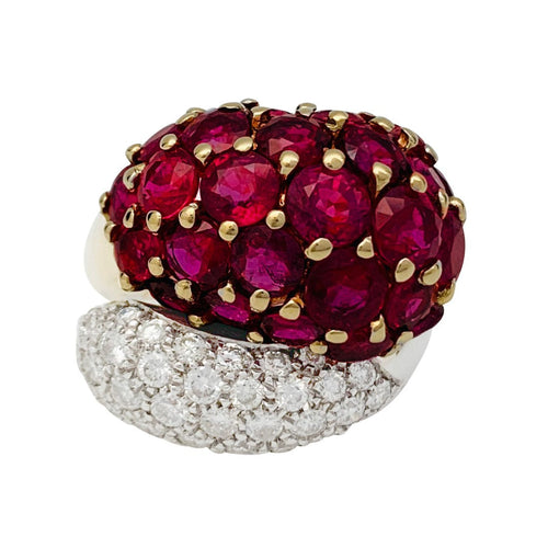 Bague 52 Bague "Toi & Moi", deux ors, rubis et diamants. 58 Facettes 31584