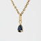 Collier Pendentif or jaune saphir poire 58 Facettes 15-424A