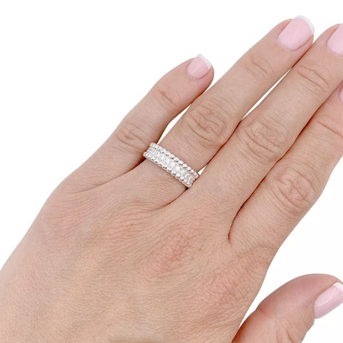 Bague 49 Bague Van Cleef & Arpels, "Perlée", or blanc, diamants. 58 Facettes 32990