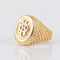 Bague 47 Chevalière en or jaune 58 Facettes P5L17