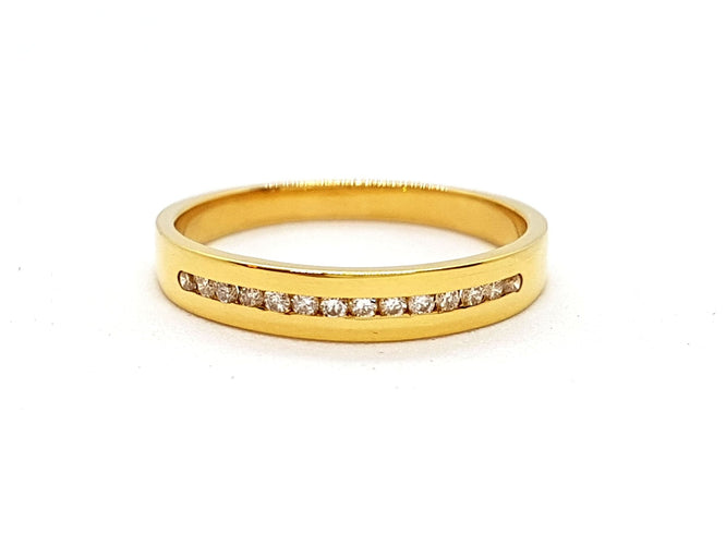 Bague 56 Bague Alliance Or jaune Diamant 58 Facettes 06349CD