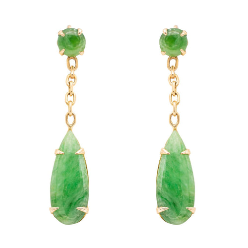 Boucles d'oreilles Boucles d'oreilles Or jaune Jade Jadéite 58 Facettes 2432032CN