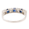 Bague 53 Bague demi alliance Or blanc Saphir 58 Facettes 2432014CN