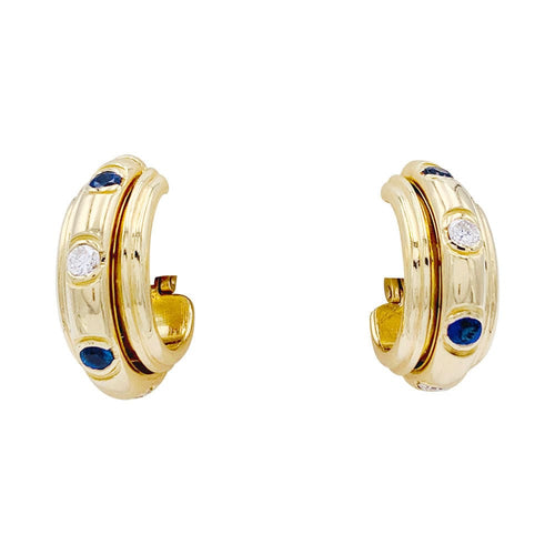Boucles d'oreilles Boucles d'oreilles Piaget, "Possession", or jaune, saphirs, diamants. 58 Facettes 32585