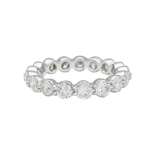 Bague 52 Alliance tour complet or blanc, diamants. 58 Facettes 31323
