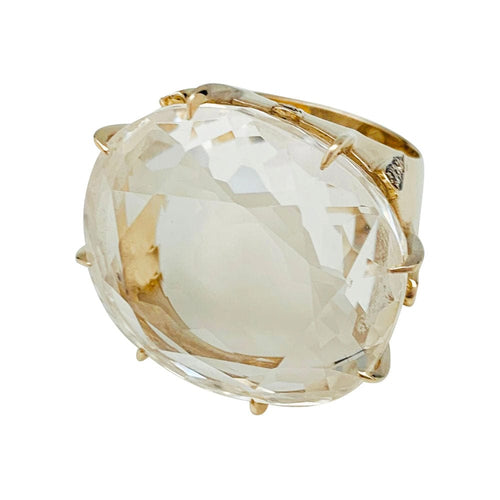 Bague 50 Bague H.Stern, "Moon Light", or naturel, diamants, cristal de roche. 58 Facettes 31005