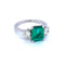Bague Bague Platine Diamant Emeraude Colombienne 58 Facettes