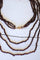 Collier Sautoir fermoir main en or et perles de grenat 58 Facettes