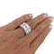 Bague 53 Bague Chanel "Ultra" grand modèle en or blanc et céramique blanche. 58 Facettes 31923