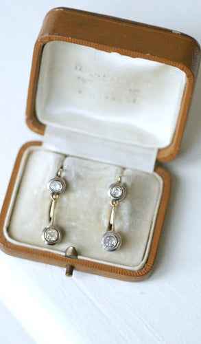 Boucles d'oreilles Boucles d'oreilles pendantes Art Deco diamants 58 Facettes