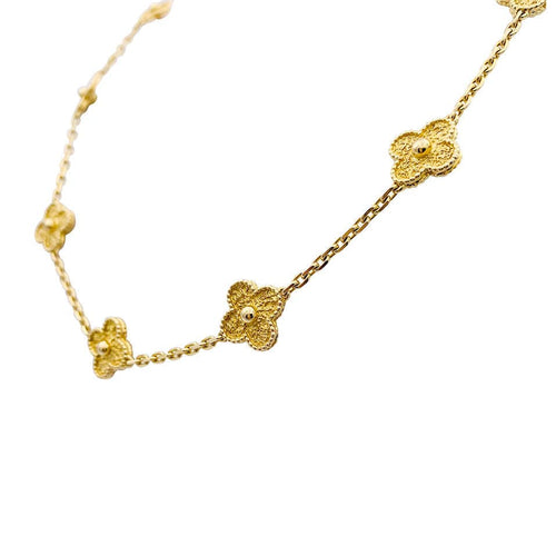 Collier Collier Van Cleef & Arpels, "Vintage Alhambra", or jaune. 58 Facettes 32864