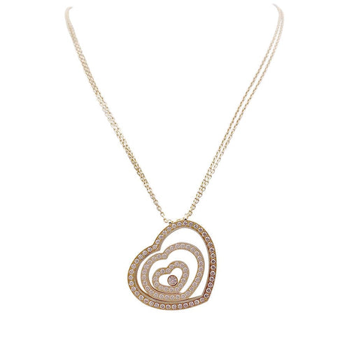 Collier Collier Chopard, "Happy Spirit", or jaune, diamants. 58 Facettes 32839