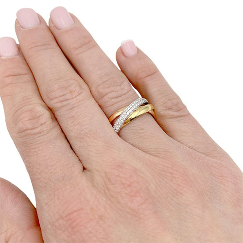 Bague 48 Bague Cartier, "Trinity", 3 ors, diamants. 58 Facettes 32462