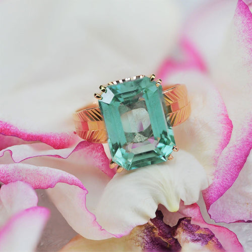 Bague 58 Bague ancienne béryl vert et or 58 Facettes 23-066