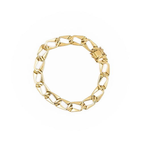 Bracelet Bracelet Maille plate Or jaune 58 Facettes 1984331CN