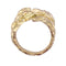 Bague 51 Bague croisée or jaune texturé. 58 Facettes 33602