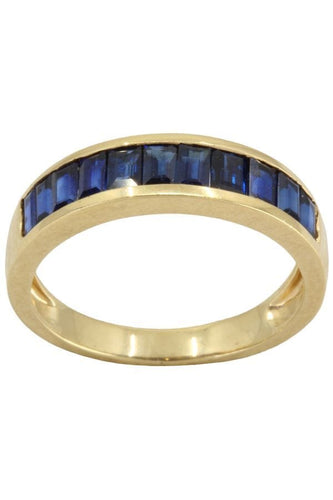 Bague 53.5 DEMI-ALLIANCE SAPHIRS 58 Facettes 052861