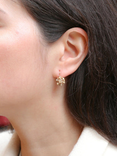 Boucles d'oreilles Dormeuses Napoléon III Or jaune Perles fines 58 Facettes J270