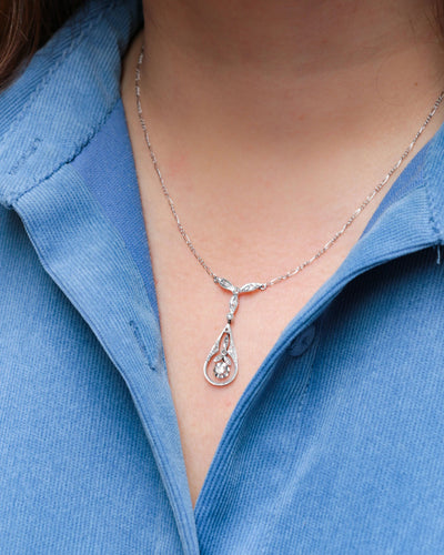 Collier Collier Belle Epoque en or, platine et diamants 58 Facettes 673