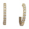 Boucles d'oreilles Paire de petites créoles en or jaune, diamants. 58 Facettes 32672